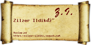 Zilzer Ildikó névjegykártya
