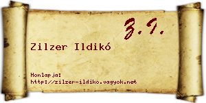 Zilzer Ildikó névjegykártya